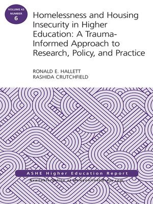 cover image of Homelessness and Housing Insecurity in Higher Education